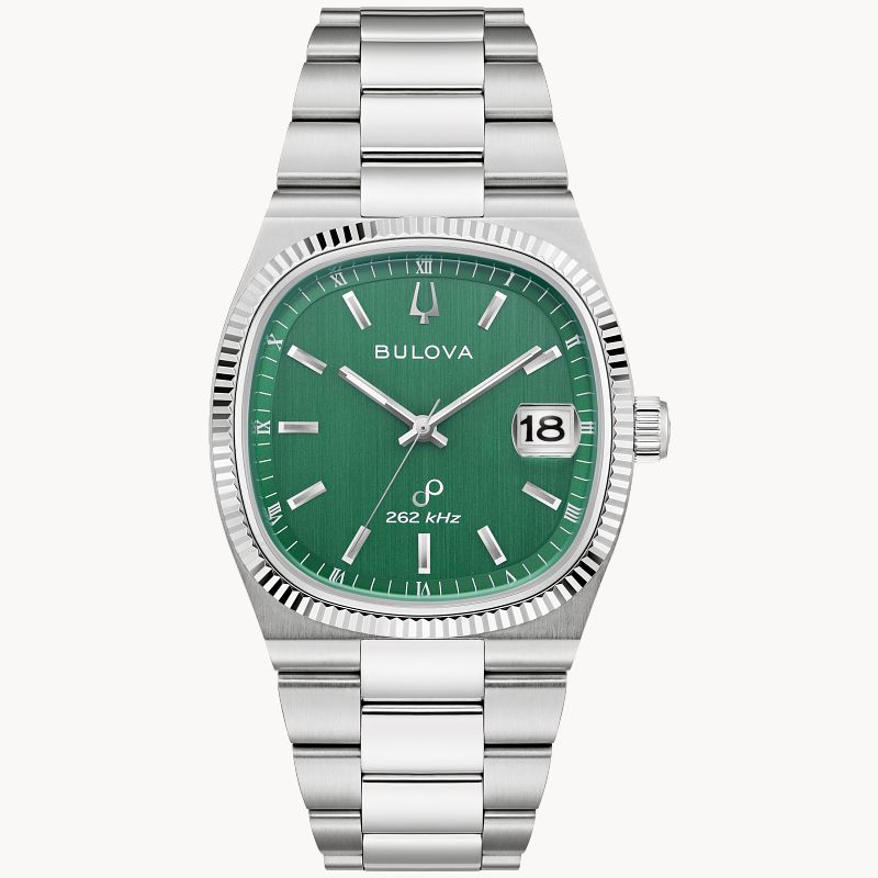 Green Dial Stainless Steel Bracelet Super Seville 96B439 Green Dial Stainless Steel Bracelet Super Seville 96B439